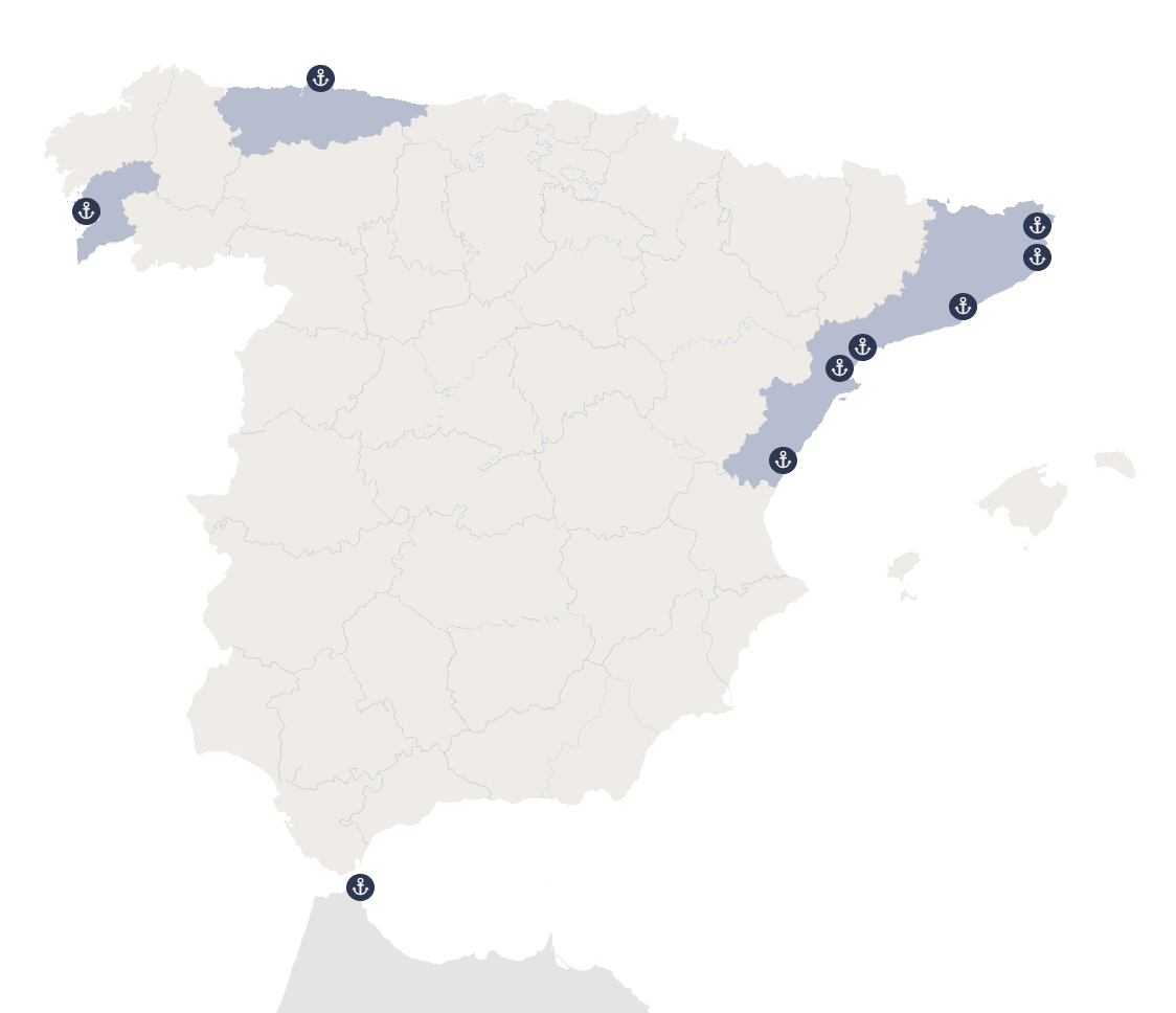 Mapa puertos Nauplia Capital